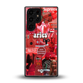 aries aesthetic collage back phone cover | glass case for samsung galaxy s25 ultra