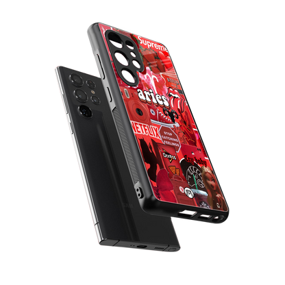 aries aesthetic collage back phone cover | glass case for samsung galaxy s25 ultra