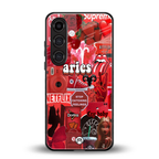 aries aesthetic collage back phone cover | glass case for samsung galaxy s24 fe