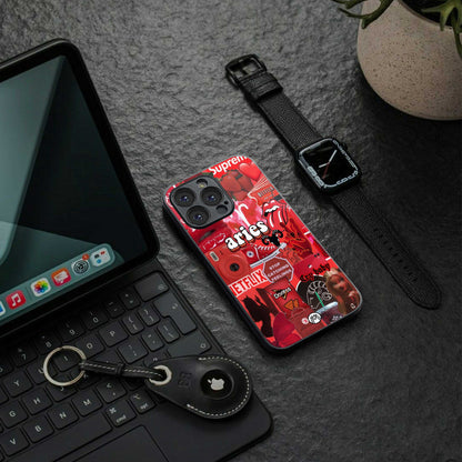 aries aesthetic collage back phone cover | glass case for Google Pixel 7A