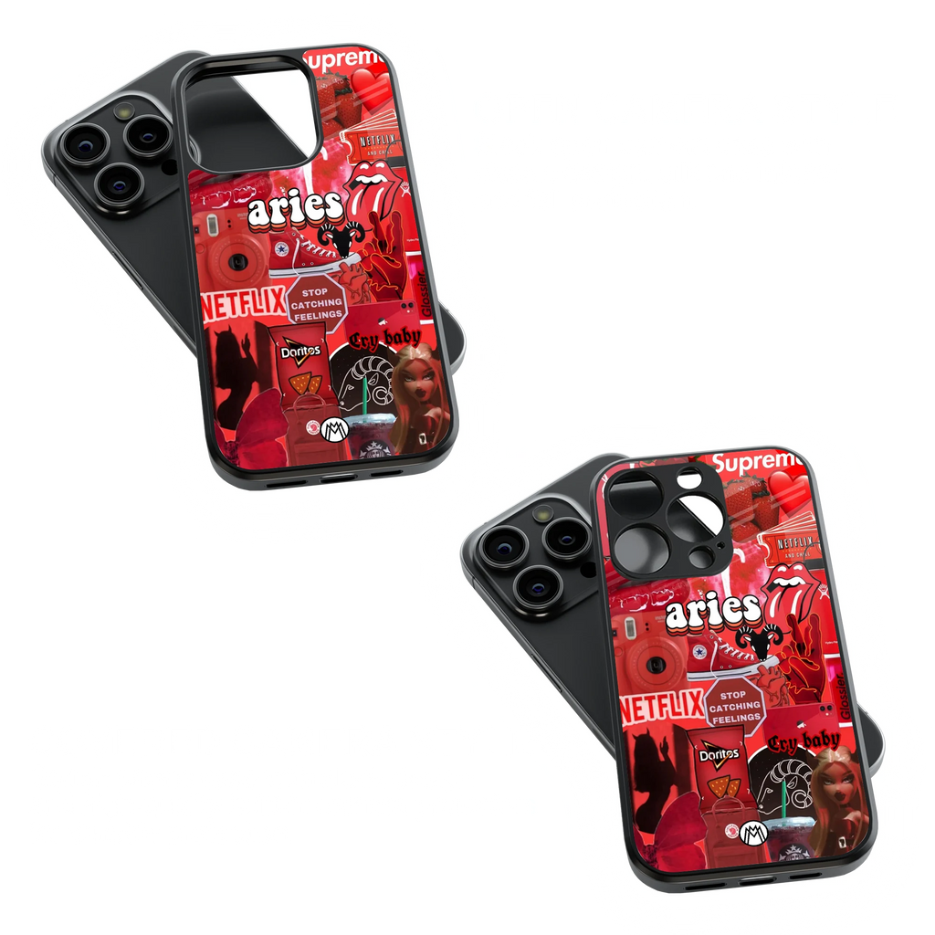 Trendy Glass Back Mobile Case for iPhone, Samsung, Redmi, OnePlus, Google Pixel, Motorola