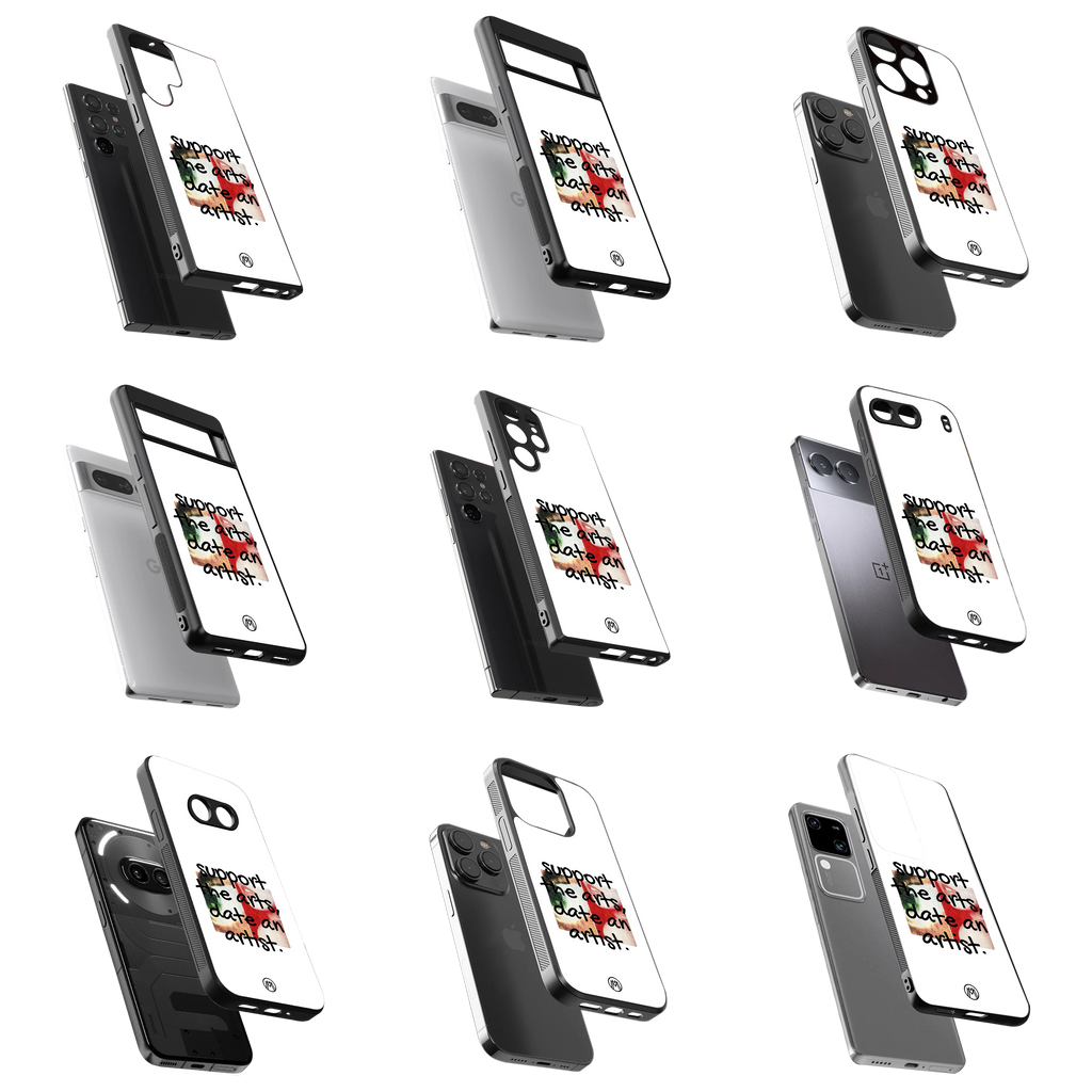 Durable Glass Back Mobile Case for iPhone, Samsung, OnePlus, Google Pixel, Redmi, Vivo, Oppo