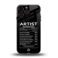 artist nutrition facts back phone cover | glass case for iphone 13 pro max