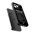 artist nutrition facts back phone cover | glass case for iphone 13 pro