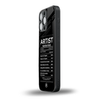 artist nutrition facts back phone cover | glass case for iphone 16 pro max