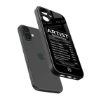 artist nutrition facts back phone cover | glass case for iphone 16