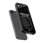artist nutrition facts back phone cover | glass case for iphone 16e