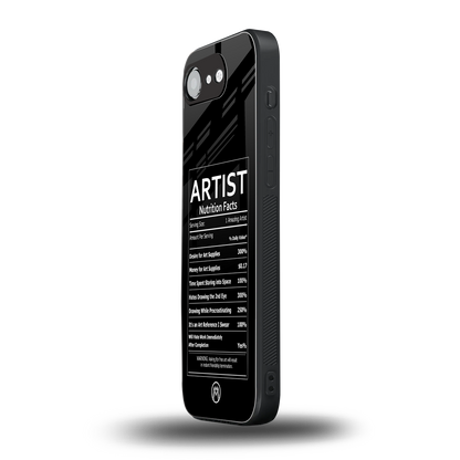 artist nutrition facts back phone cover | glass case for iphone 16e