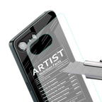 artist nutrition facts back phone cover | glass case for iphone 16e