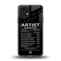 artist nutrition facts back phone cover | glass case for nothing phone 1