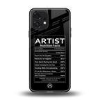 artist nutrition facts back phone cover | glass case for nothing phone 1