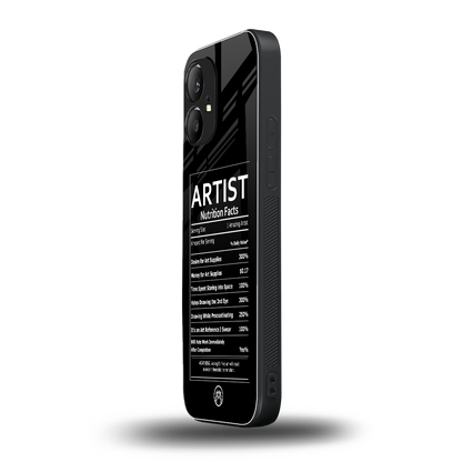 artist nutrition facts back phone cover | glass case for nothing phone 1