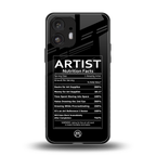 artist nutrition facts back phone cover | glass case for nothing phone 2
