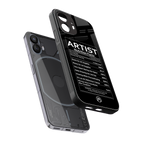 artist nutrition facts back phone cover | glass case for nothing phone 2