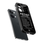artist nutrition facts back phone cover | glass case for oneplus nord 3