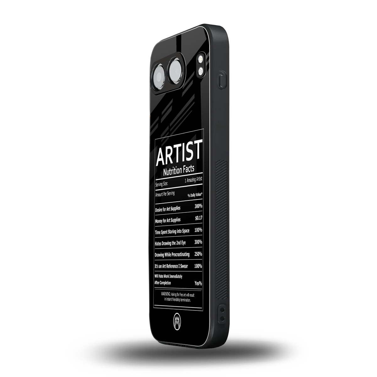 artist nutrition facts back phone cover | glass case for oneplus nord 4