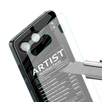 artist nutrition facts back phone cover | glass case for oneplus nord 4