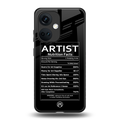 artist nutrition facts back phone cover | glass case for oneplus nord ce 3