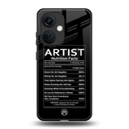 artist nutrition facts back phone cover | glass case for oneplus nord ce 3