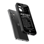 artist nutrition facts back phone cover | glass case for oneplus nord ce 3