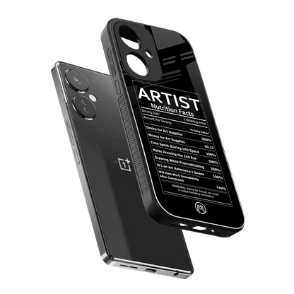 artist nutrition facts back phone cover | glass case for oneplus nord ce 3