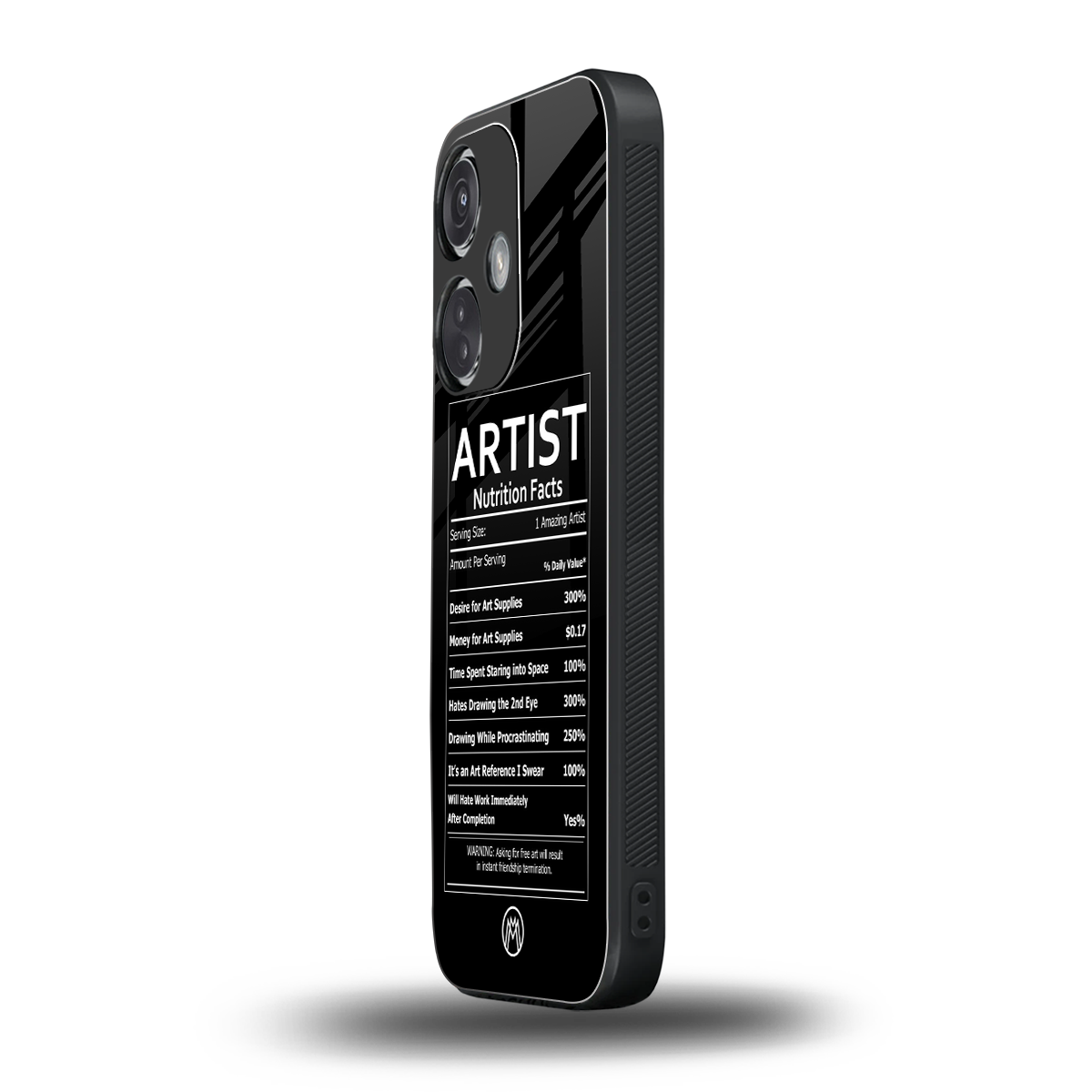 artist nutrition facts back phone cover | glass case for oneplus nord ce 3