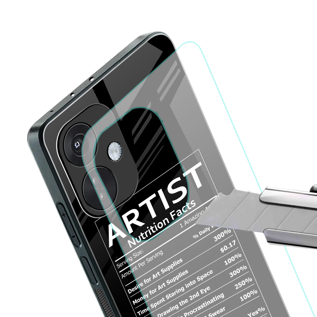 artist nutrition facts back phone cover | glass case for oneplus nord ce 3