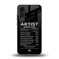 artist nutrition facts back phone cover | glass case for oneplus nord ce 4 lite