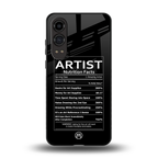 artist nutrition facts back phone cover | glass case for oneplus nord ce 4 lite