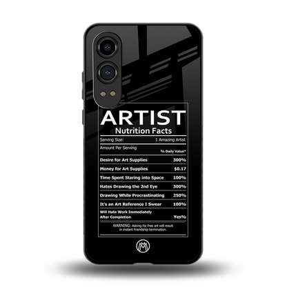 artist nutrition facts back phone cover | glass case for oneplus nord ce 4 lite