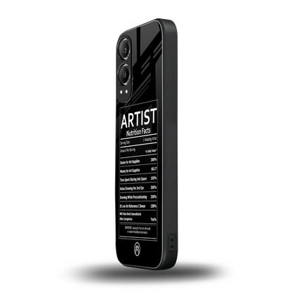 artist nutrition facts back phone cover | glass case for oneplus nord ce 4 lite