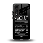 artist nutrition facts back phone cover | glass case for oneplus nord ce 4