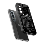 artist nutrition facts back phone cover | glass case for oneplus nord ce 4
