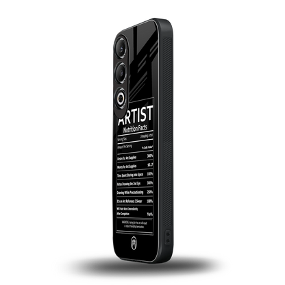 artist nutrition facts back phone cover | glass case for oneplus nord ce 4