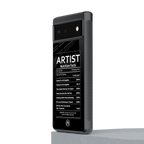 artist nutrition facts back phone cover | glass case for google pixel 6