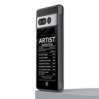artist nutrition facts back phone cover | glass case for google pixel 7 pro
