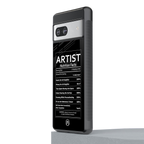 artist nutrition facts back phone cover | glass case for Google Pixel 7