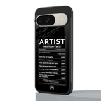 artist nutrition facts back phone cover | glass case for google pixel 9