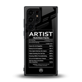 artist nutrition facts back phone cover | glass case for samsung galaxy s23 ultra