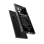 artist nutrition facts back phone cover | glass case for samsung galaxy s23 ultra