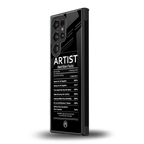 artist nutrition facts back phone cover | glass case for samsung galaxy s23 ultra
