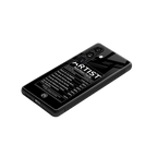 artist nutrition facts back phone cover | glass case for samsung galaxy s24 fe
