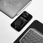 artist nutrition facts back phone cover | glass case for iphone 16