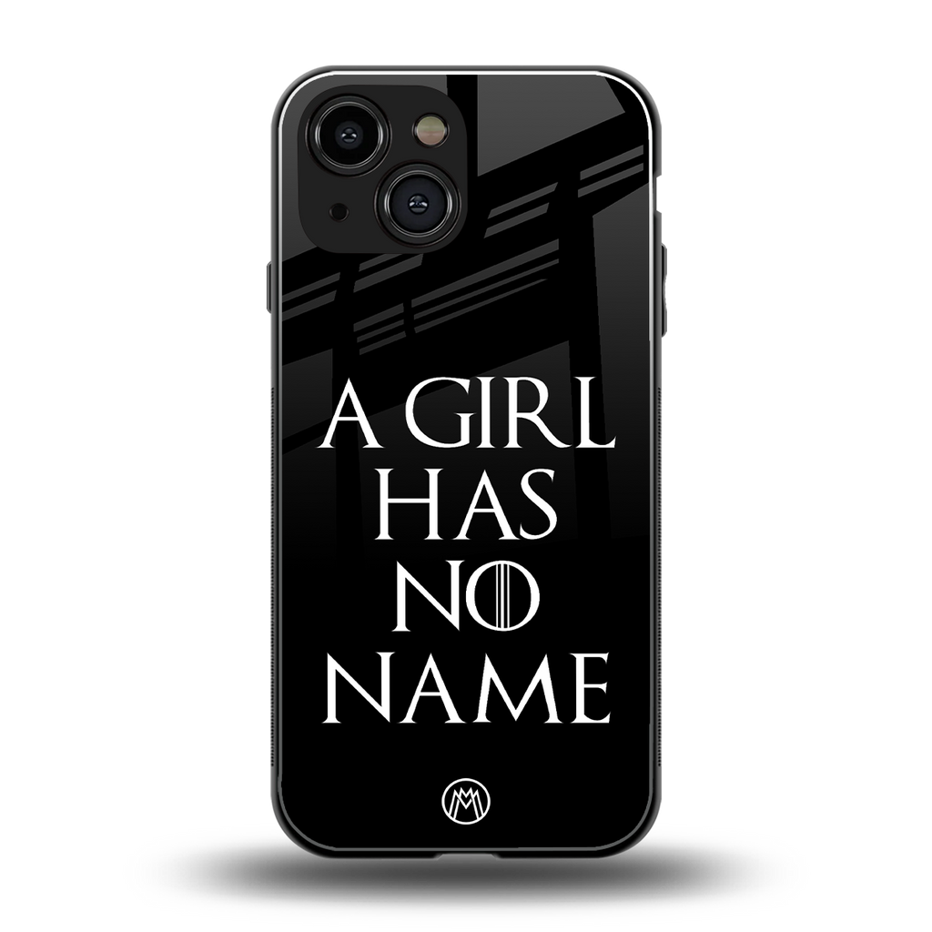 arya stark back phone cover | glass case for iphone 13 mini