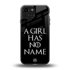 arya stark back phone cover | glass case for iphone 13 mini