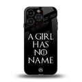 arya stark back phone cover | glass case for iphone 13 pro