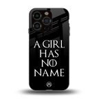 arya stark back phone cover | glass case for iphone 13 pro
