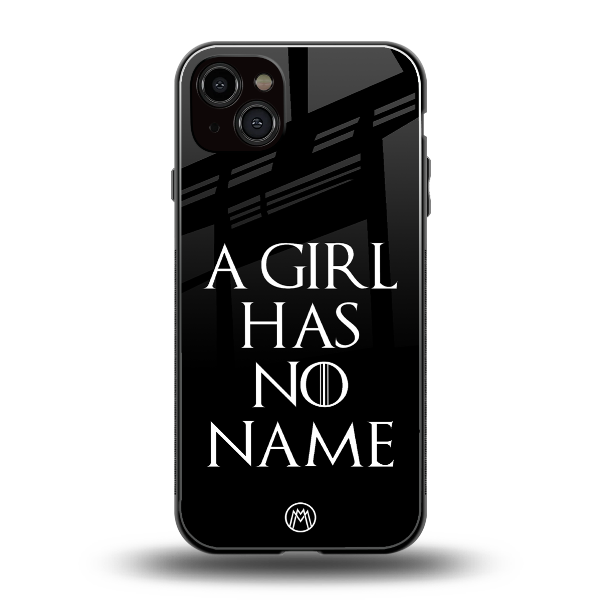 arya stark back phone cover | glass case for iphone 15 plus