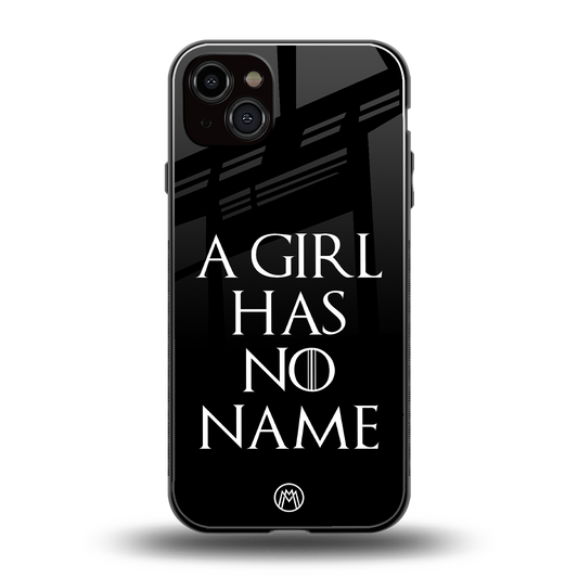 arya stark back phone cover | glass case for iphone 15 plus