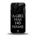 arya stark back phone cover | glass case for iphone 14 plus